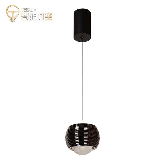 Modern Black Lantern Chandelier