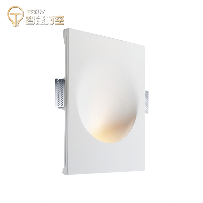 Gypsum Plaster Recessed Spotlight Square