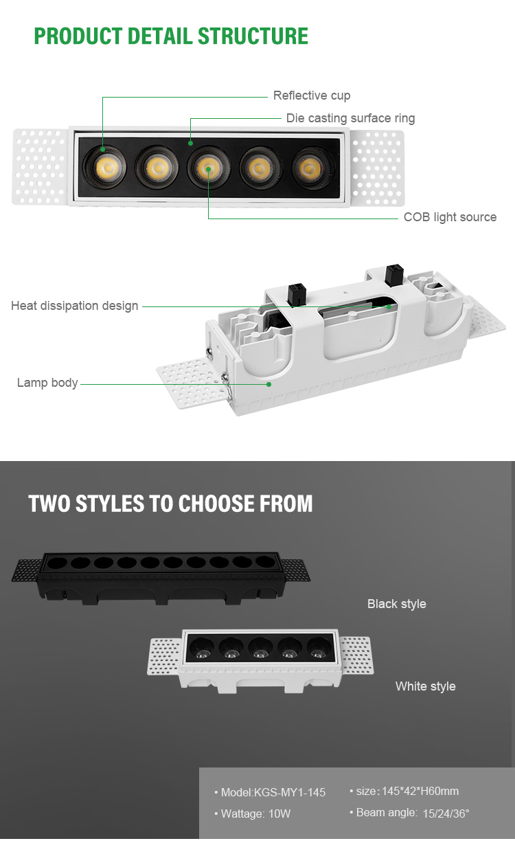 Recessed Led Grille Lamp