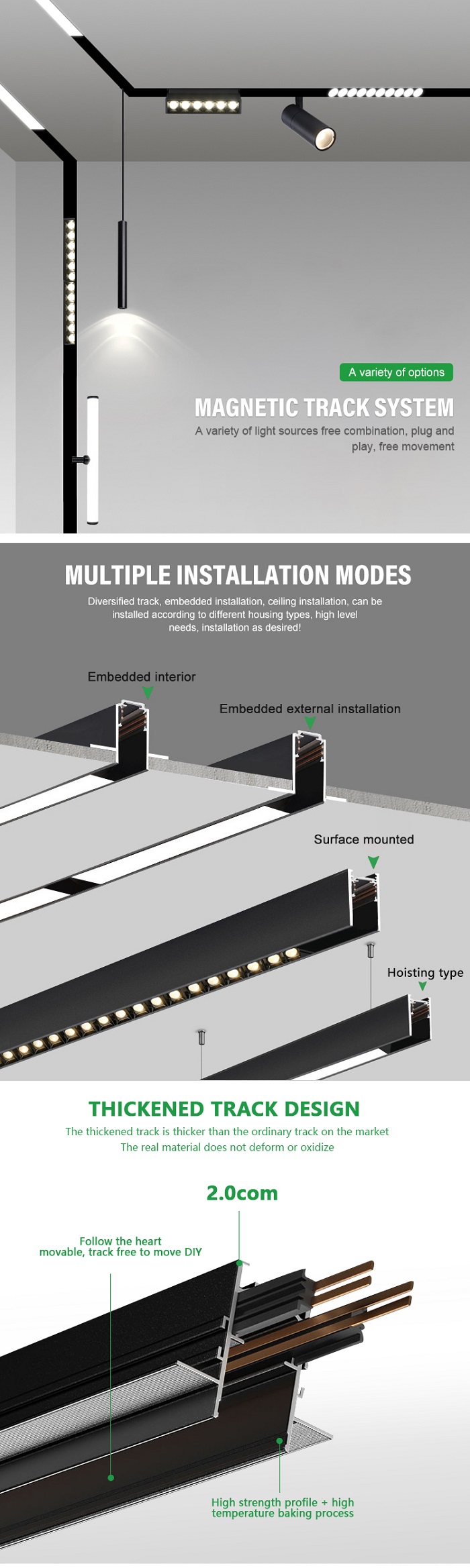 Ceiling Smart Magnetic Track Light